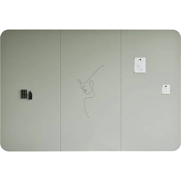 Design-XXL-Whiteboard VisuWall Curve Stahlblech emailliert BxH 3920 x 1980 mm grün. Smit Visual Supplies BV-4