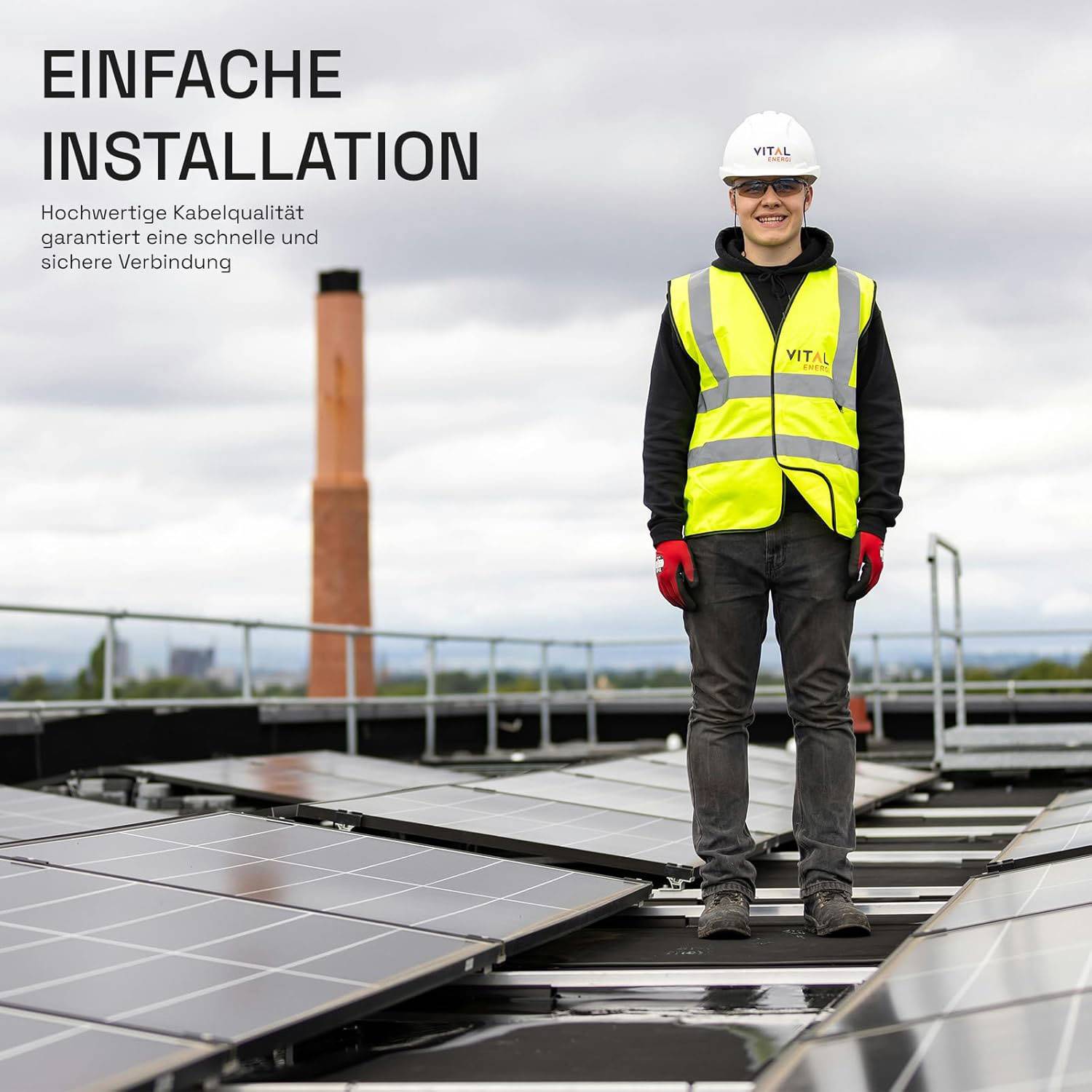 hb-digital 2x2m Solar Anschlusskabel Set H1Z2Z2-K 4mm2 1500V-3