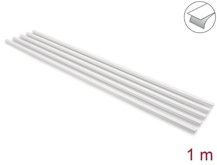 Delock Kabelkanal - self-adhesive with sliding cover - 1 m - weiß (Packung mit 5)-0