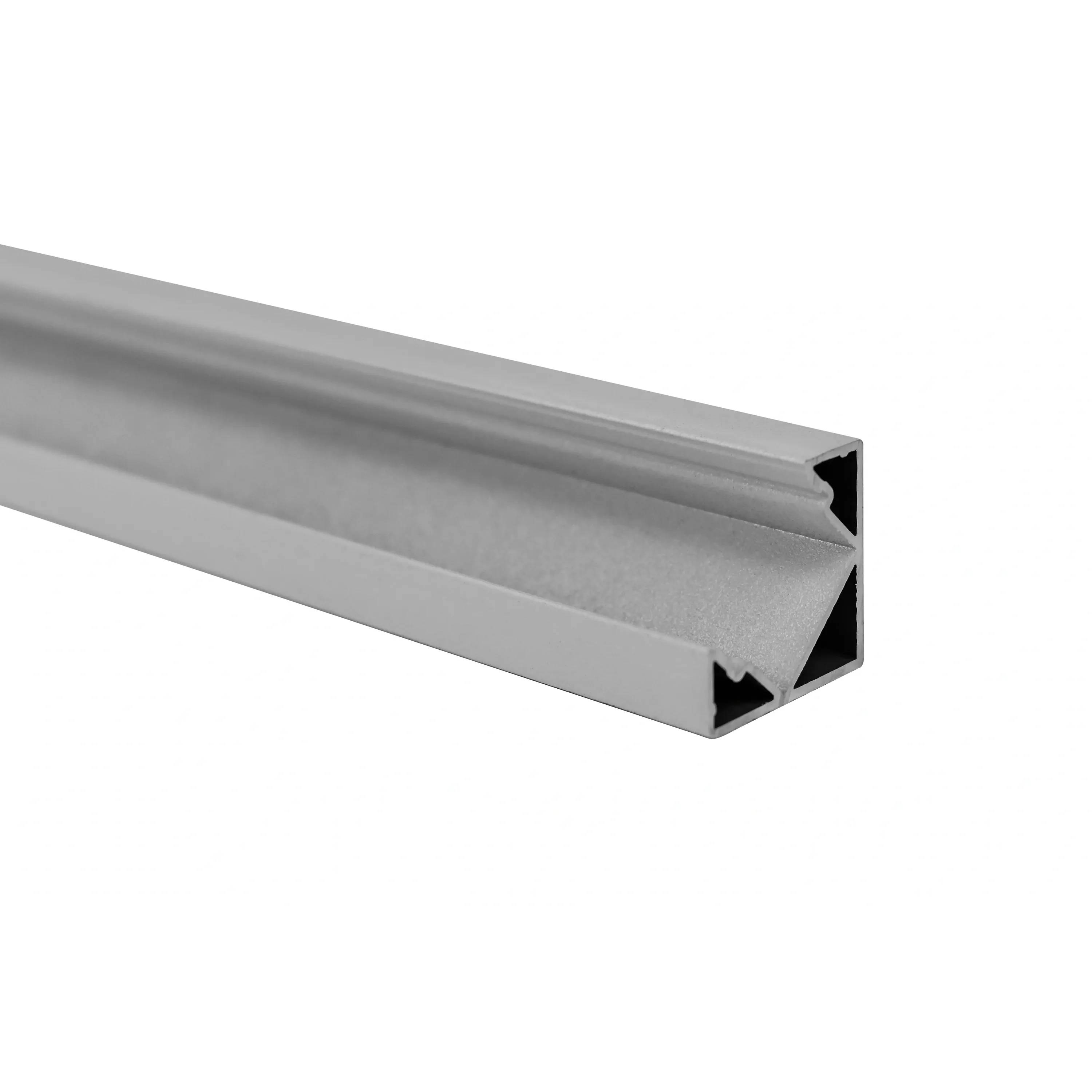 Bilton BLine P-S-COR01, LED-Eckprofil, Alu silber, 14W/m, B18 x H18, Stange mit 2m