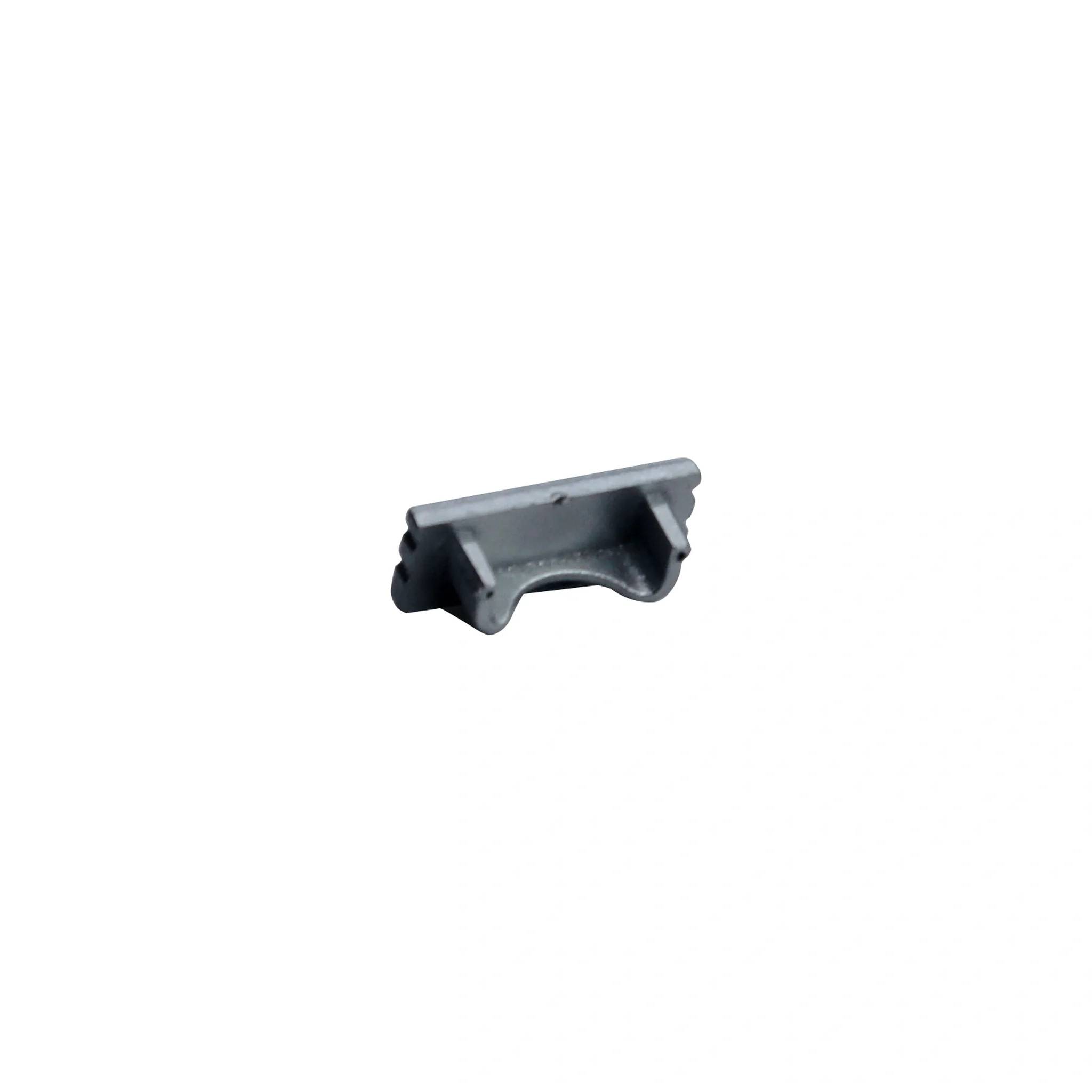 Bilton BLine E-S-ON01 Endkappe, silber, ohne Bohrung, für Profil P-S-ON01 und Abdeckung C-S-01, 1 Stk.