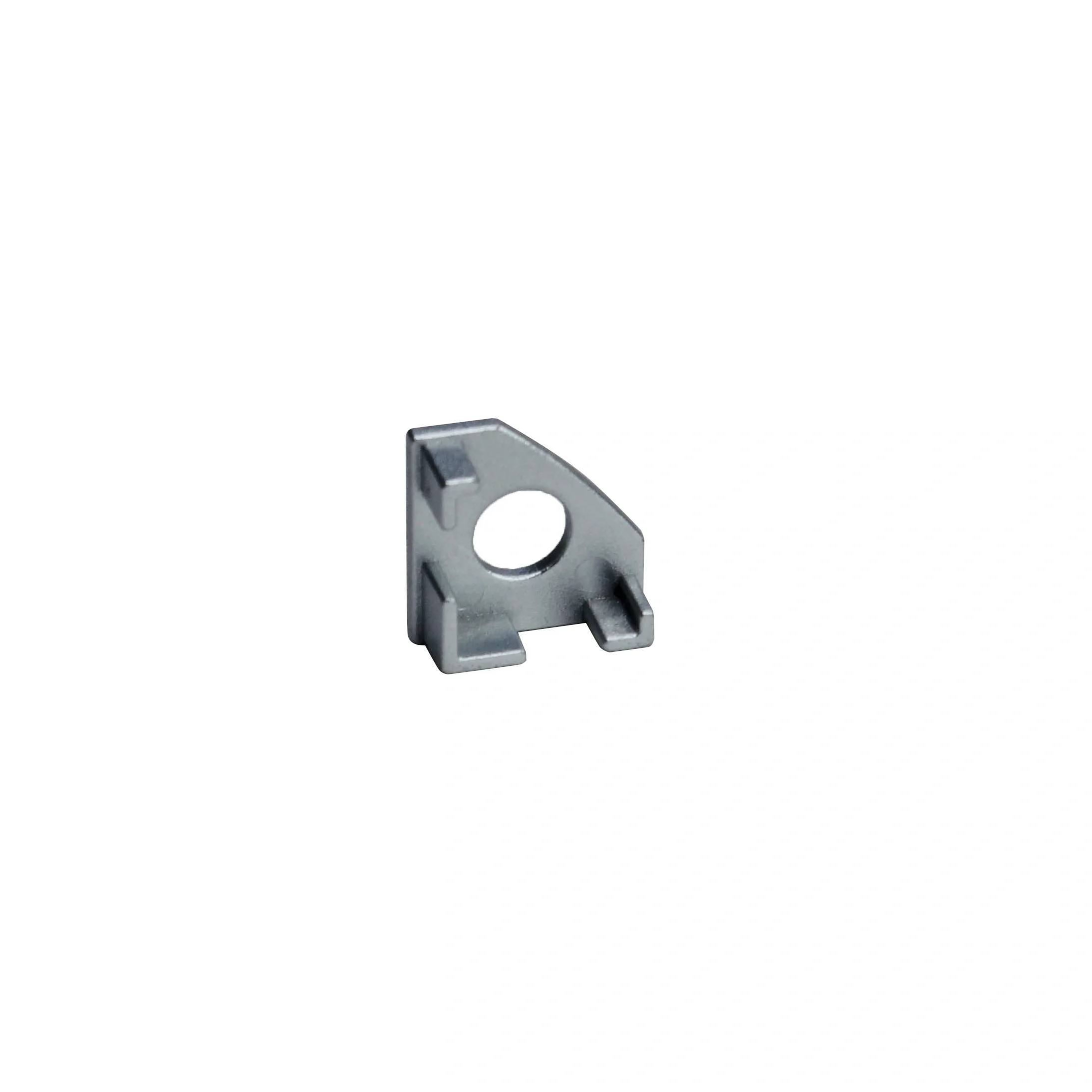 Bilton BLine E-S-COR01, Endkappe, silber, für Profil P-S-COR01 und Abdeckung C-S-01, mit Bohrung, 1 Stk.