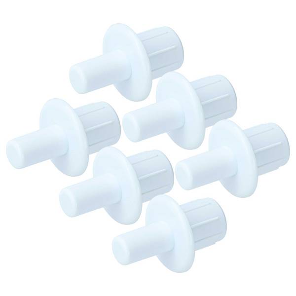 vhbw 6x Bolzen für Gefrierfachklappe Ersatz für Siemens 00632231 | 428473 für Gefrierschrank, Kühlschrank -
