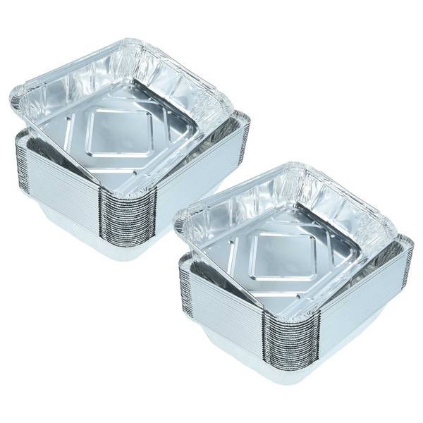 vhbw 50x Grillschalen kompatibel mit Traeger Gasgrill | Wiederverwendbare Aluschalen, Hitzebeständig bis 600°C
