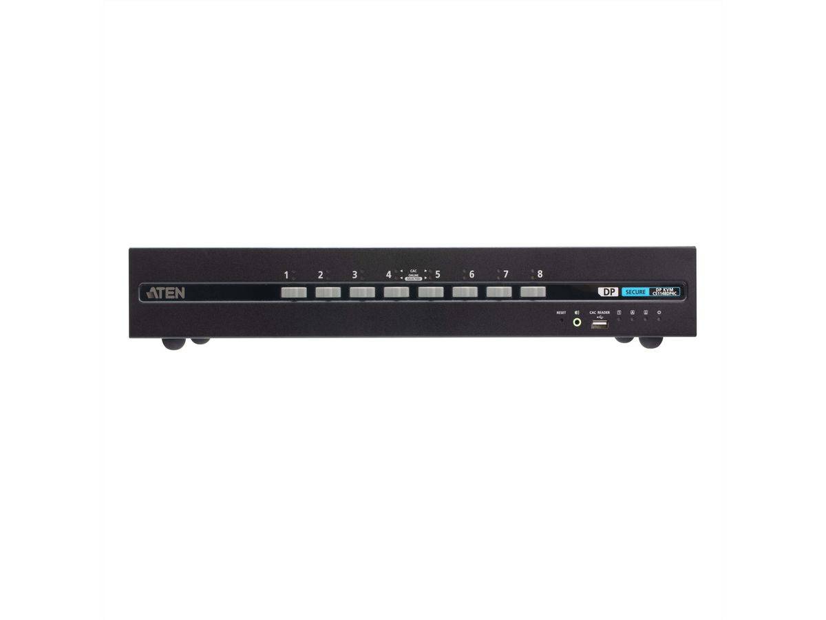 Aten CS1148DP4C 8-Port 4K USB DisplayPort Dual Display Secure KVM Switch, mit Card Reader-1