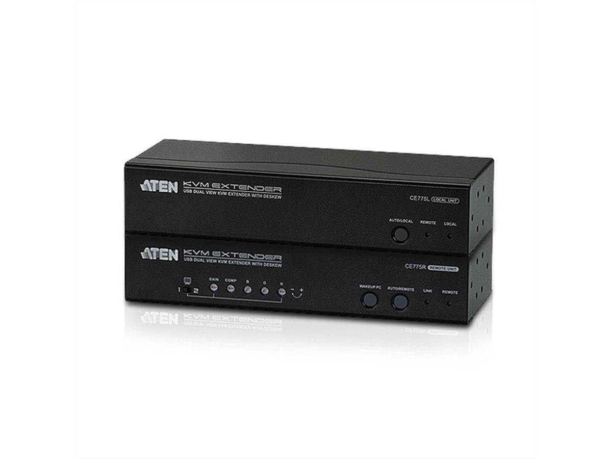 Aten CE775 USB VGA Dual View KVM Extender-0