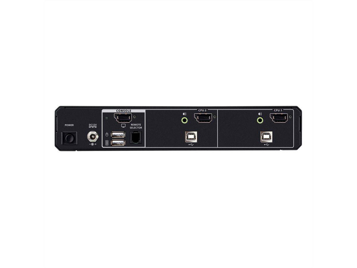 Aten CS1182DPH4 2-Port USB 5K DP/HDMI, Single Display Universal Secure KVM Switch-2