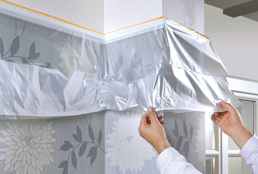 Folie-/Kreppband tesa® Professional 4402 Easy Cover® Präzision 04402-00002-01 Farbe transparent Rollenbreite 1400 mm R-1