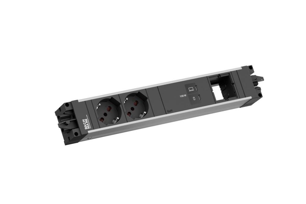 Bachmann STEP ALU 2xP40 1xUSB BM0023839-0
