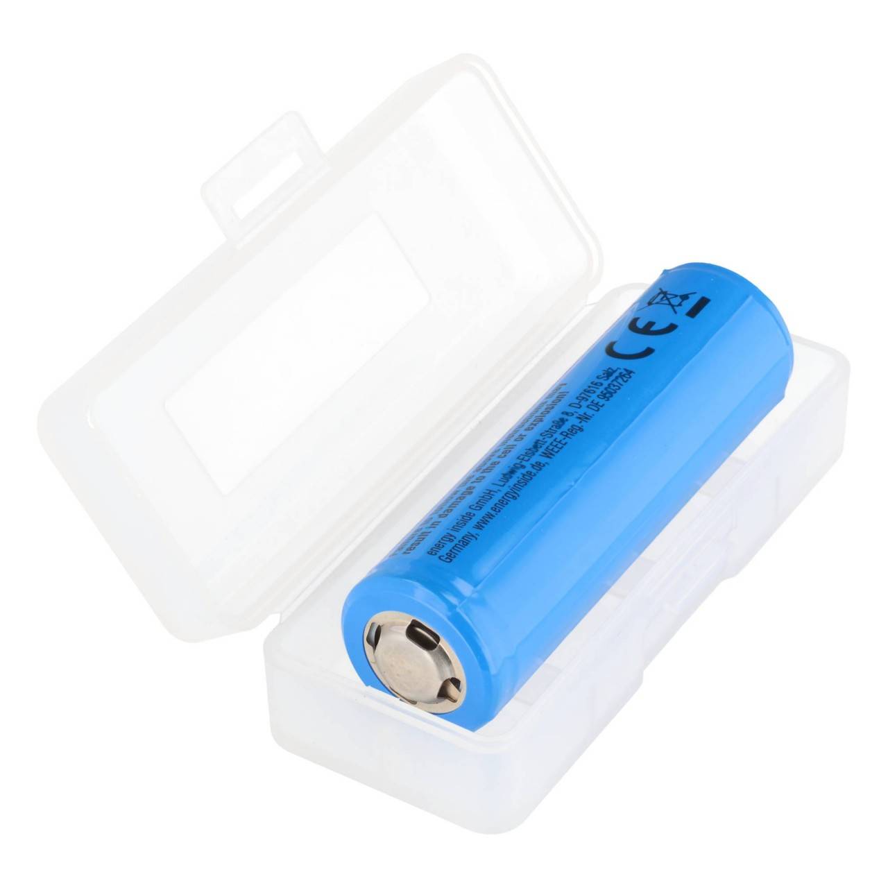 Keeppower K1 Aufbewahrungsbox für 1 Stück 21700 Li-Ion Akku, auch für geschützte und USB-C 21700 Akkus transparent-2
