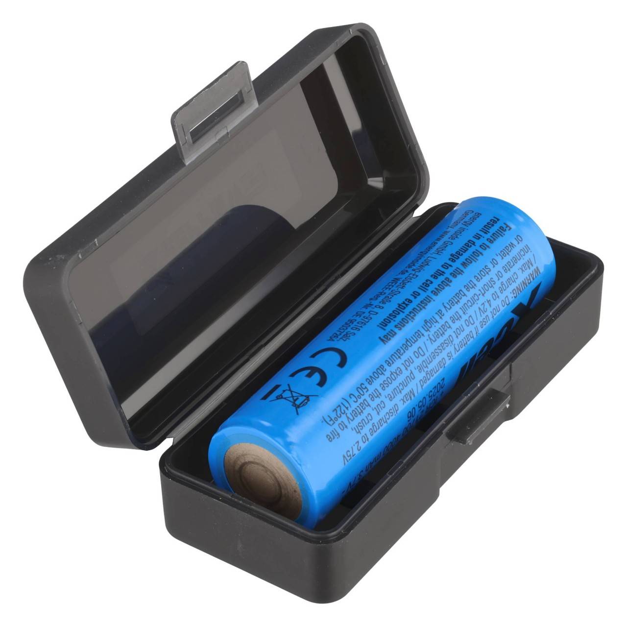 Keeppower K1 Aufbewahrungsbox für 1 Stück 21700 Li-Ion Akku, auch für geschützte und USB-C 21700 Akkus schwarz-2