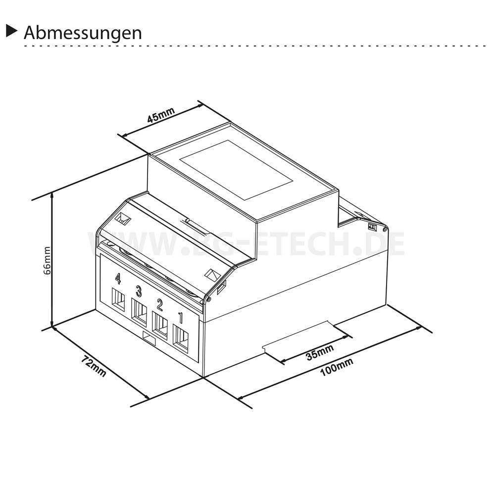 EASTRON SDM630-M M26 - Drehstromzähler Import/Export 4TE 100A S0 RS485-4