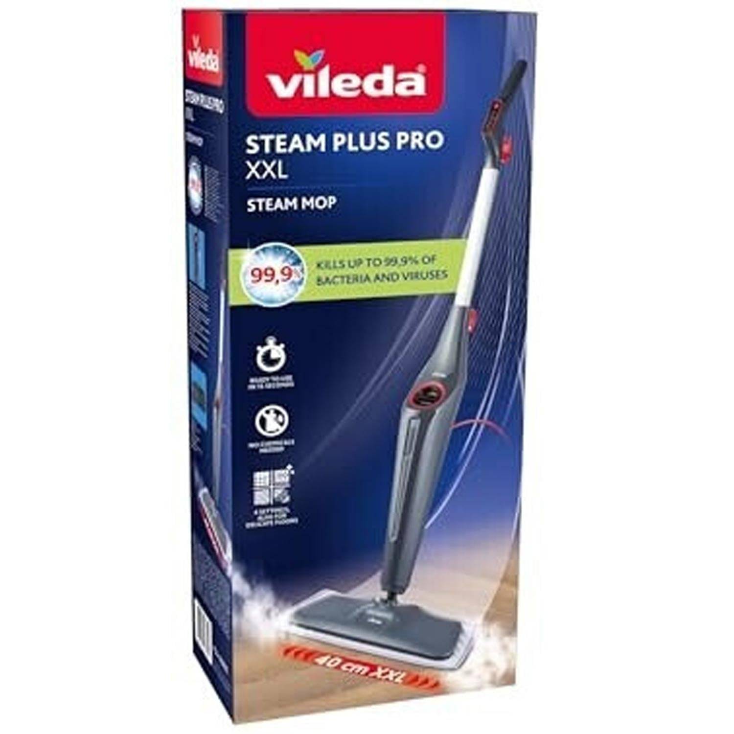 Vileda Steam Plus PRO XXL Dampfreiniger inkl. 2 Ersatzbezüge-0