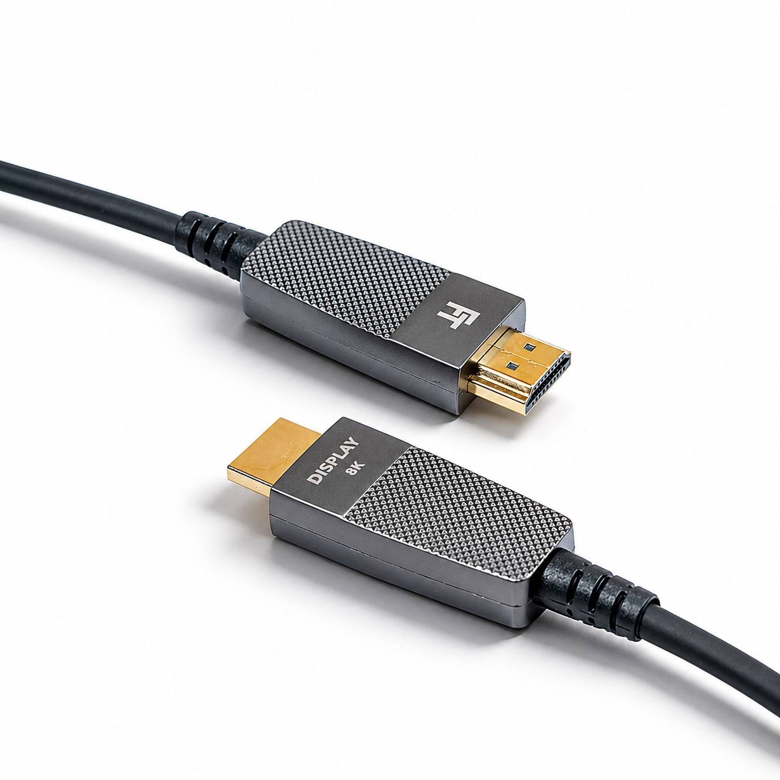 FeinTech ProAqtive HDMI Glasfaserkabel 10m Hybrid-Kabel AOC 48Gbps eARC CEC-1