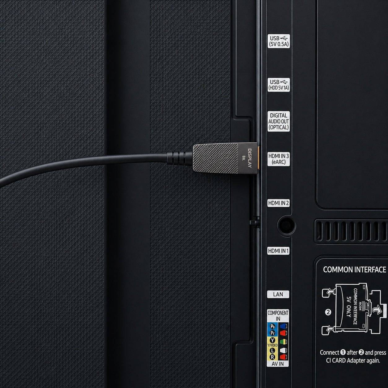 FeinTech ProAqtive HDMI Glasfaserkabel 10m Hybrid-Kabel AOC 48Gbps eARC CEC-3