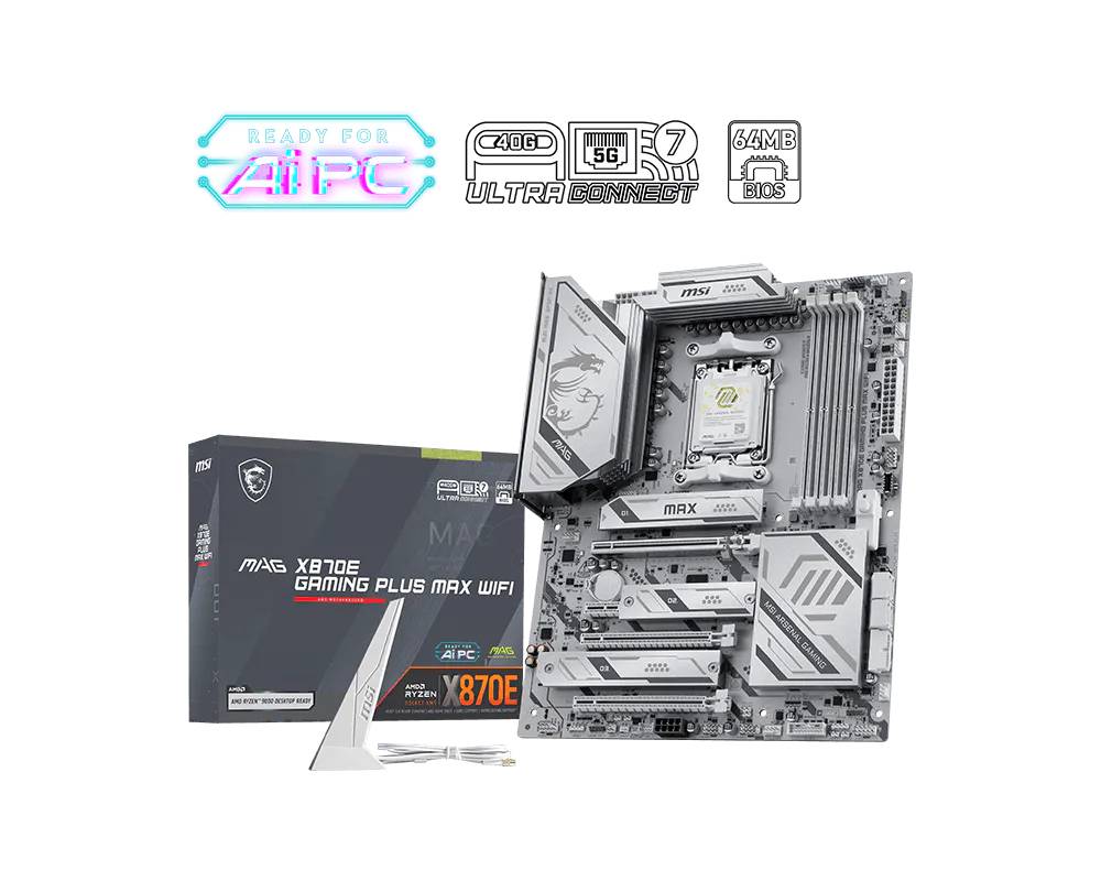 MSI MAG X870E GAMING PLUS MAX WIFI AM5 Komponenten Motherboards Mainboards AMD-0