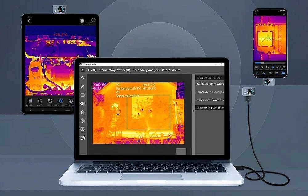THERMAL MASTER P2 Pro Mini-Wärmebildkamera USB-C, 256×192 (Razor X 512×384), -20 bis 600°C-4