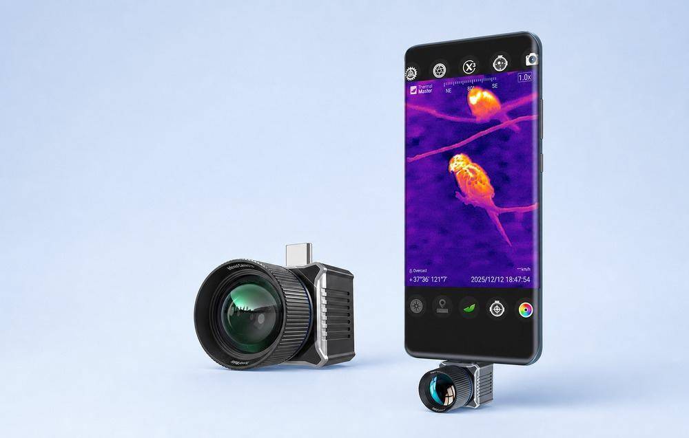 THERMAL MASTER T2Max Wärmebildkamera, 512×384, 15-fach Zoom, Hot-Spot Tracking, Grau, USB-C-1