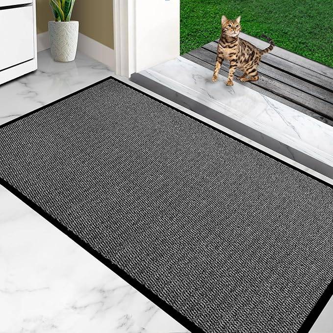 Furni24 Fußmatte - Grau-Schwarz, 80 x 300 cm-3