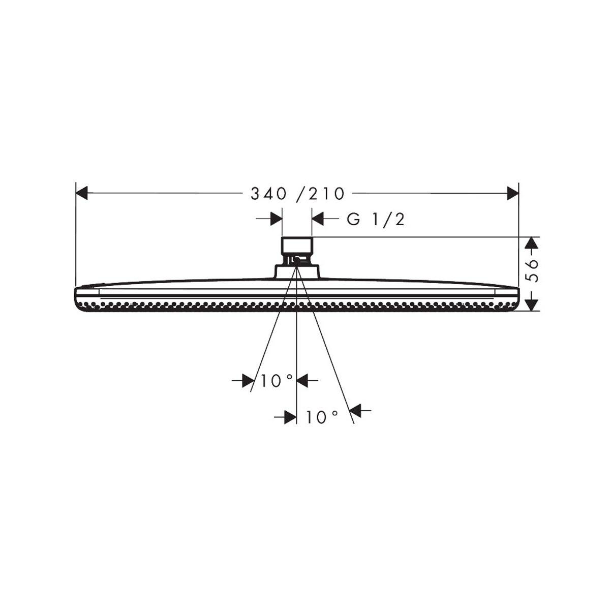 hansgrohe Raindance Alive Q Kopfbrause 210/340 1jet EcoSmart, Mattweiß-1