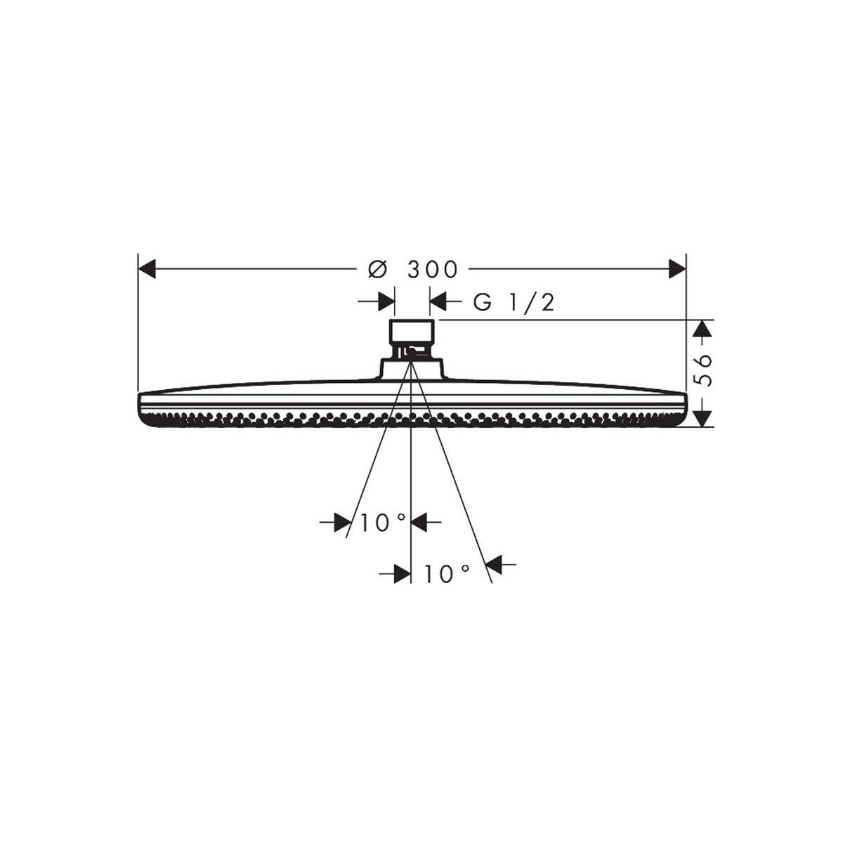 Hansgrohe Raindance Alive S Kopfbrause 300mm, 11l/min, 1jet, Brushed Bronze-3
