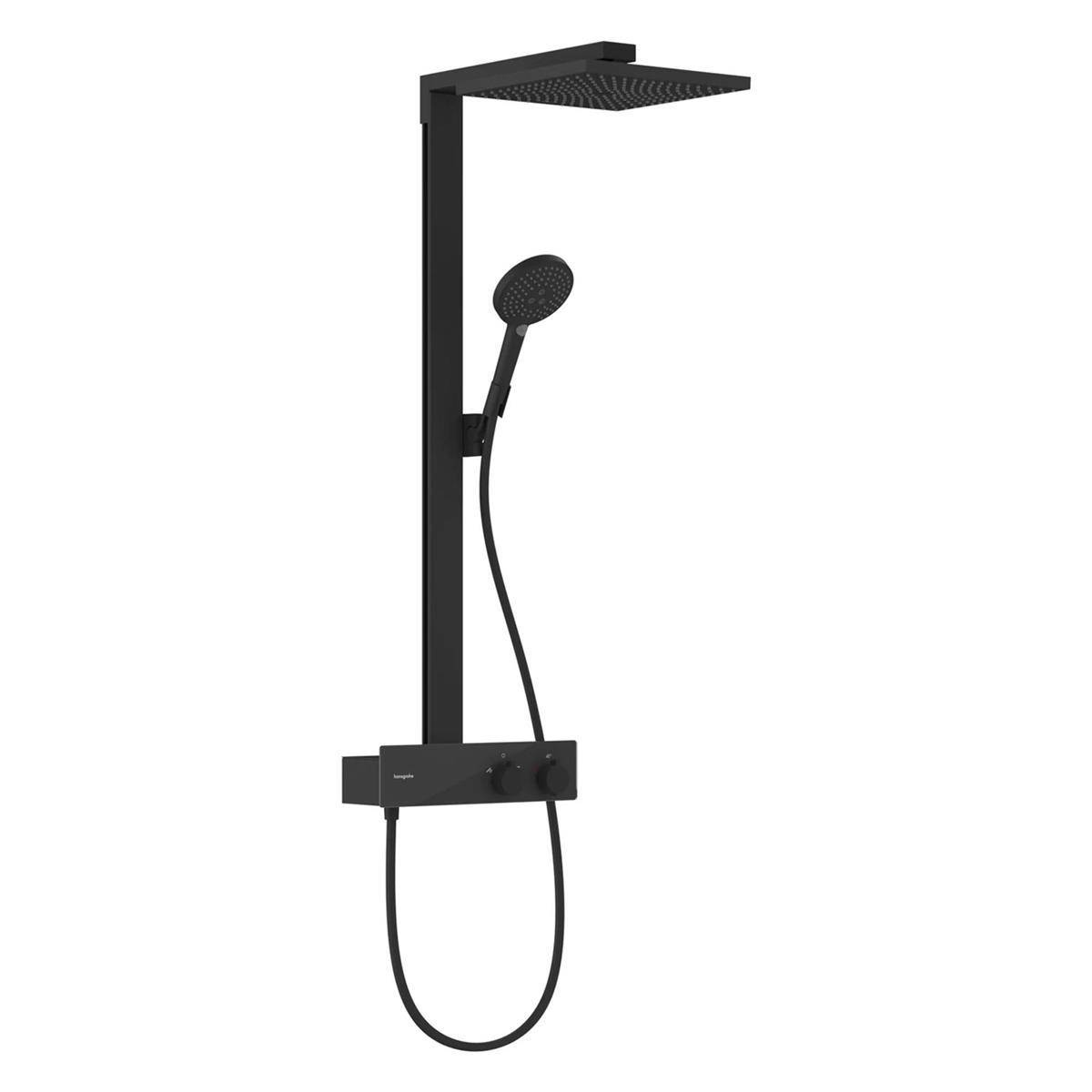 Hansgrohe Raindance E Showerpipe Duschsystem 300mm, 1jet, 16l/min, ShowerTablet 350, Mattschwarz-0
