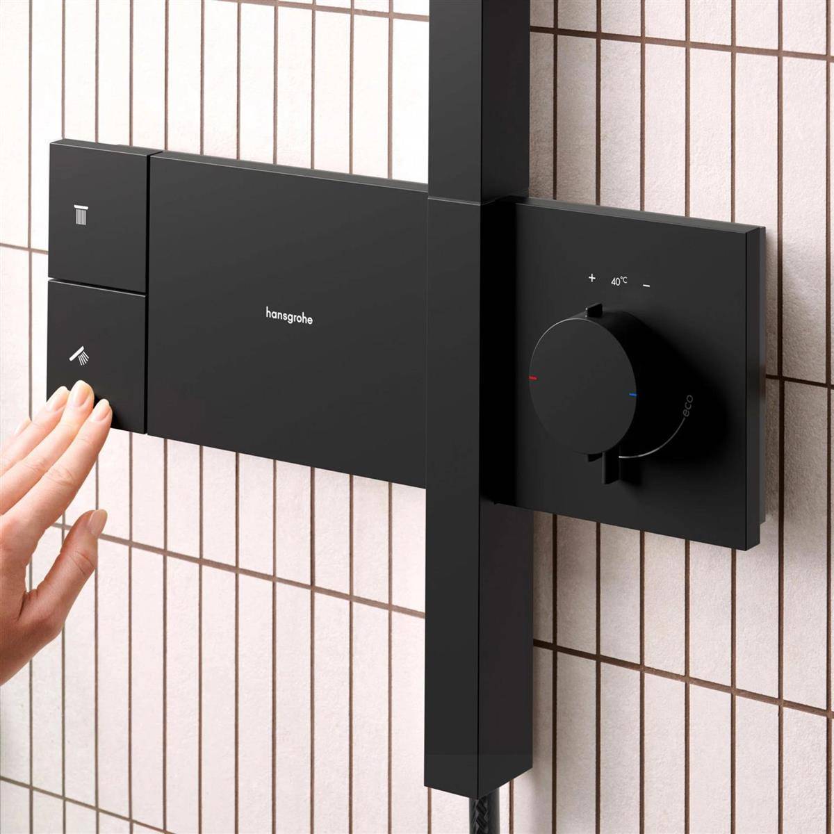 hansgrohe Raindance Alive S Showerpipe 300 1jet mit ShowerSelect Comfort, Mattschwarz-2