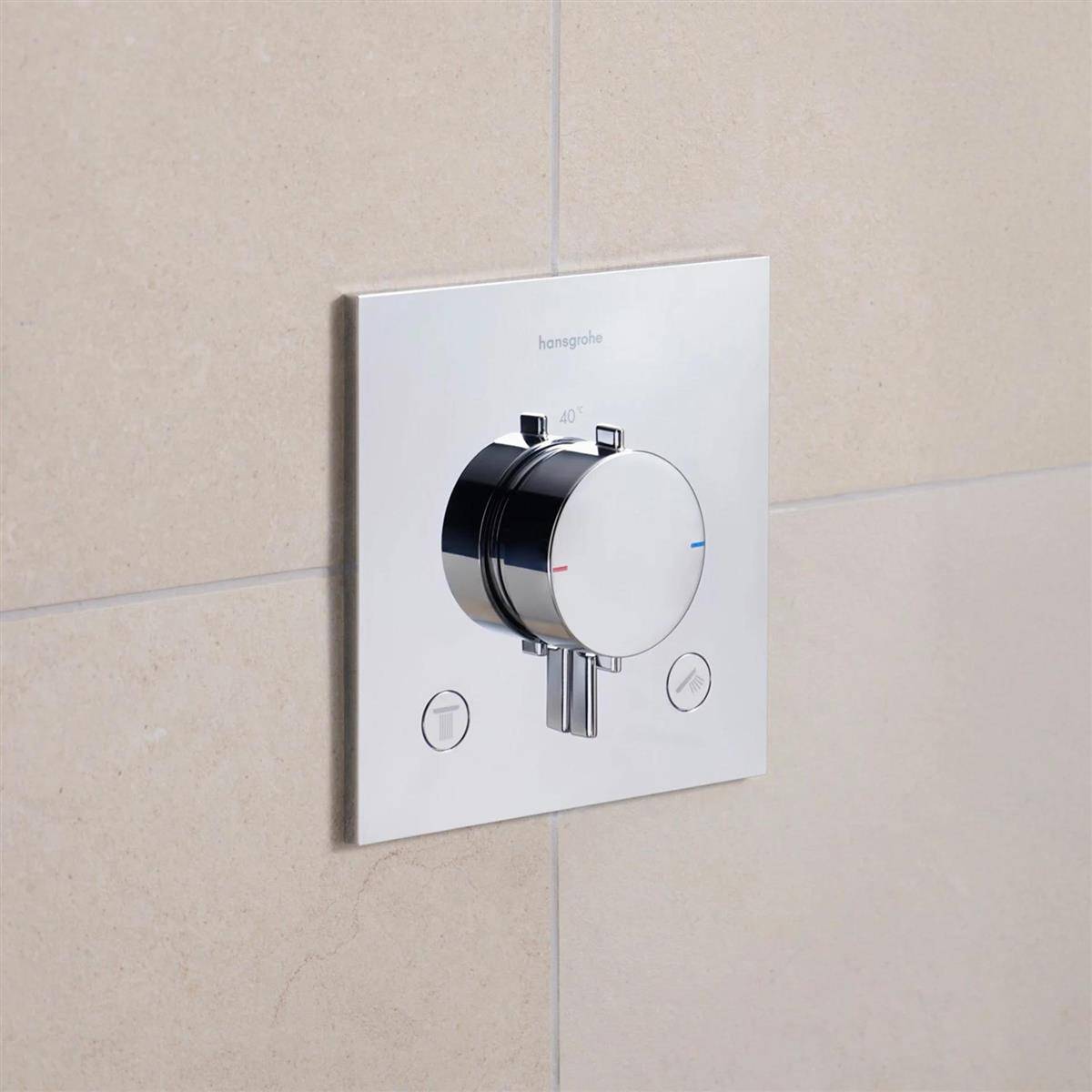 hansgrohe Thermostat UP Ecostat Comfort E Fertigset 2 Verbraucher chrom, 1 Stk.-1