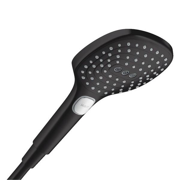 hansgrohe Raindance Select E Handbrause 120 3jet PowderRain EcoSmart+, Mattschwarz