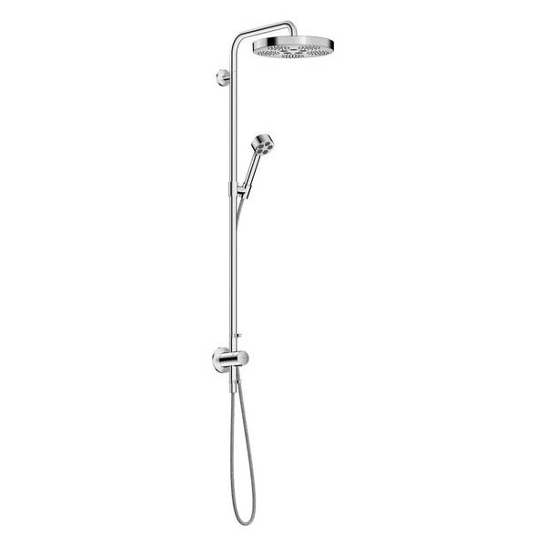 Hansgrohe AXOR One Showerpipe, Thermostat, Kopfbrause 280mm, 8,6l/min, 1jet EcoSmart Unterputz, Chrom