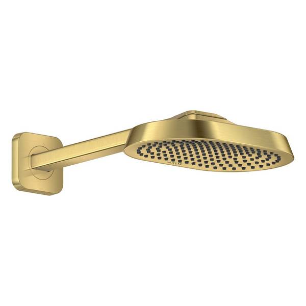 AXOR ShowerSphere Kopfbrause 250/160 1jet EcoSmart mit Brausearm, Brushed Gold Optic