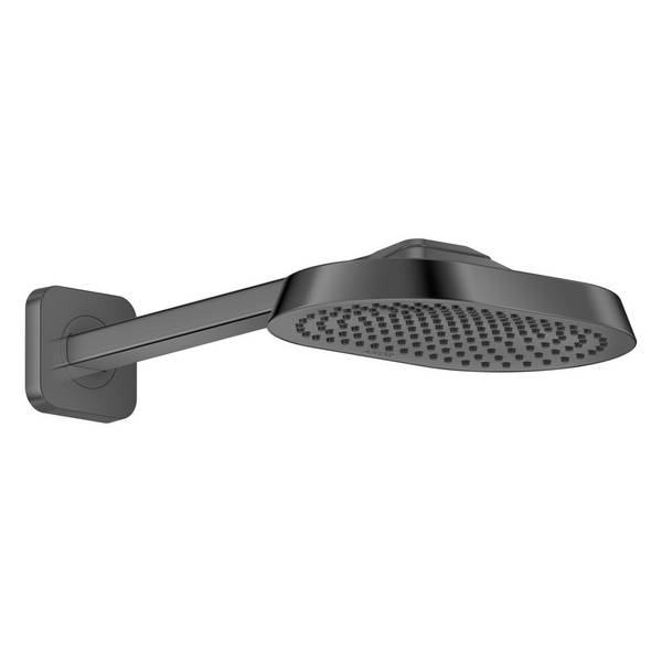 AXOR ShowerSphere Kopfbrause 250/160 1jet EcoSmart+ mit Brausearm, Polished Black Chrome