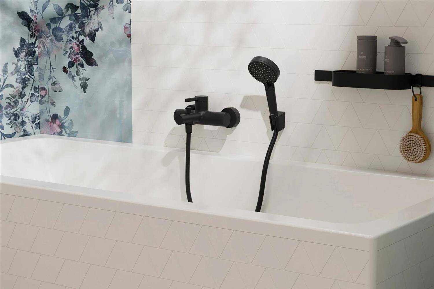 hansgrohe Zesis S Einhebel-Wannenmischer Aufputz, Mattschwarz-1