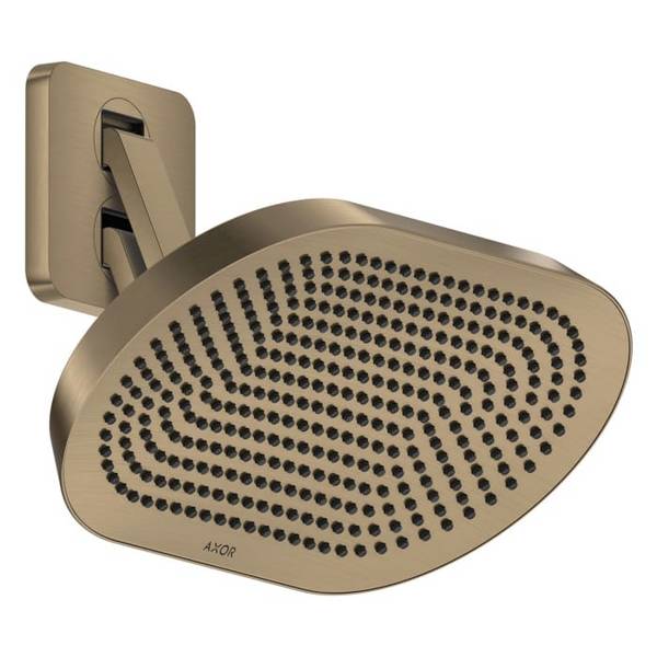 AXOR ShowerSphere Kopfbrause 370/220 2jet mit beweglichem Brausearm, Brushed Bronze