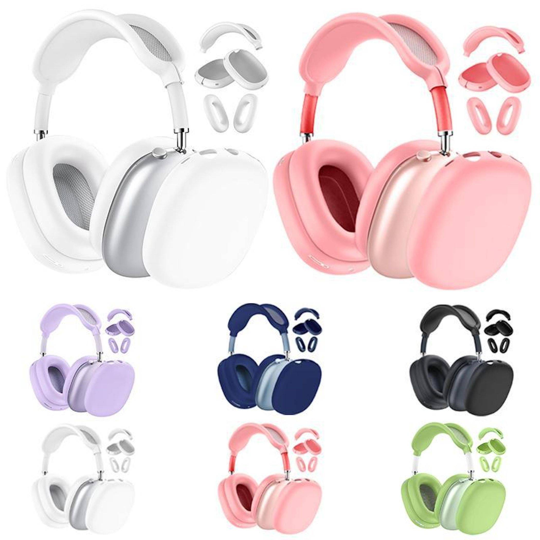 3 in 1 Silikon Schutzhülle Cover für Apple AirPods Max / Max 2 Weiß Zubehör-1