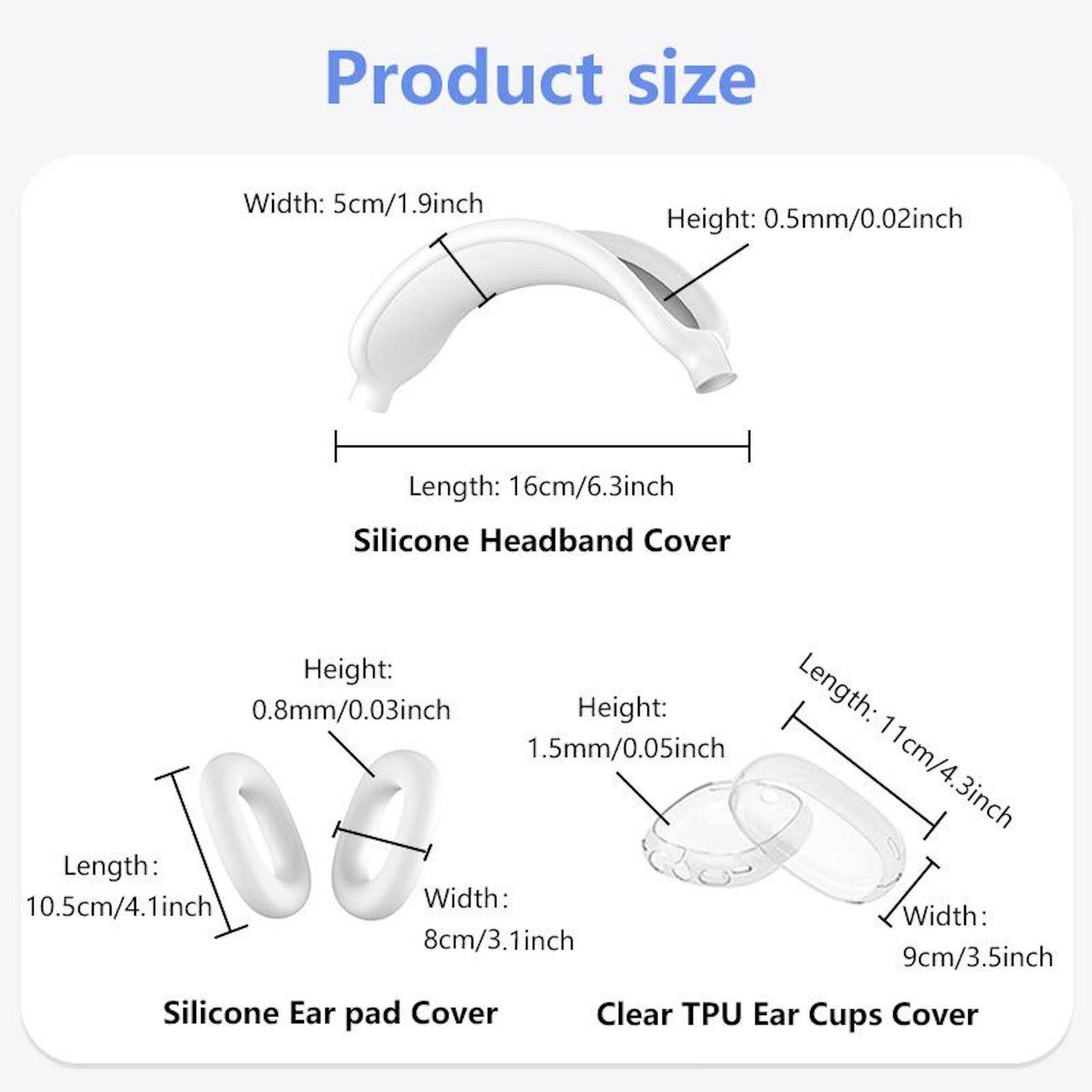 3 in 1 Silikon Schutzhülle Cover für Apple AirPods Max / Max 2 Weiß Zubehör-2