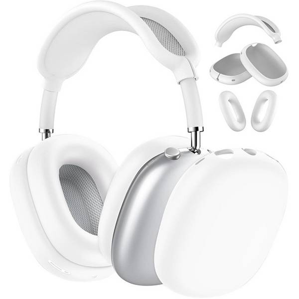 3 in 1 Silikon Schutzhülle Cover für Apple AirPods Max / Max 2 Weiß Zubehör