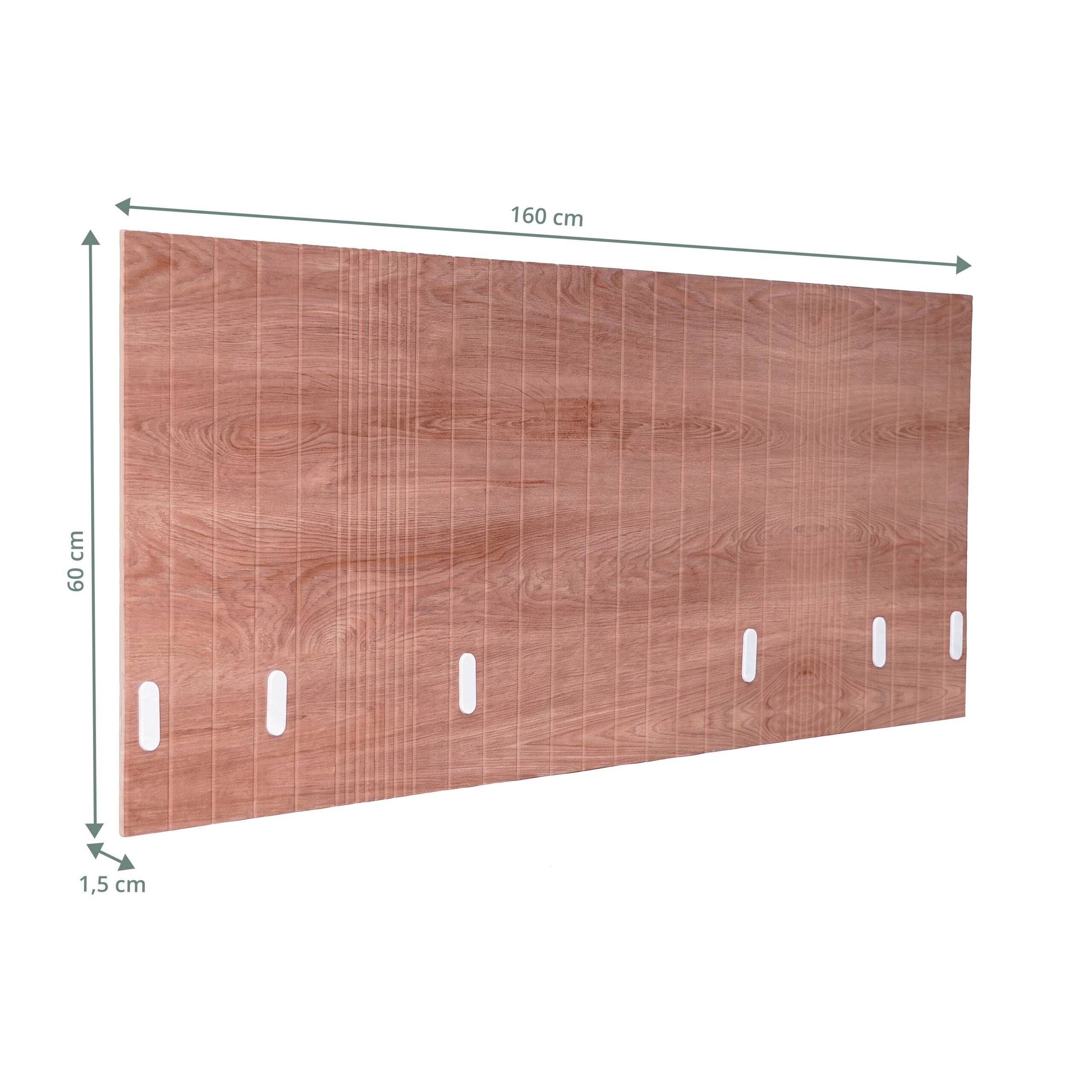 Akustik Tischtrennwand Flexmiut Roll W 160 cm rollbar mit Holzprint braun hjh OFFICE-5