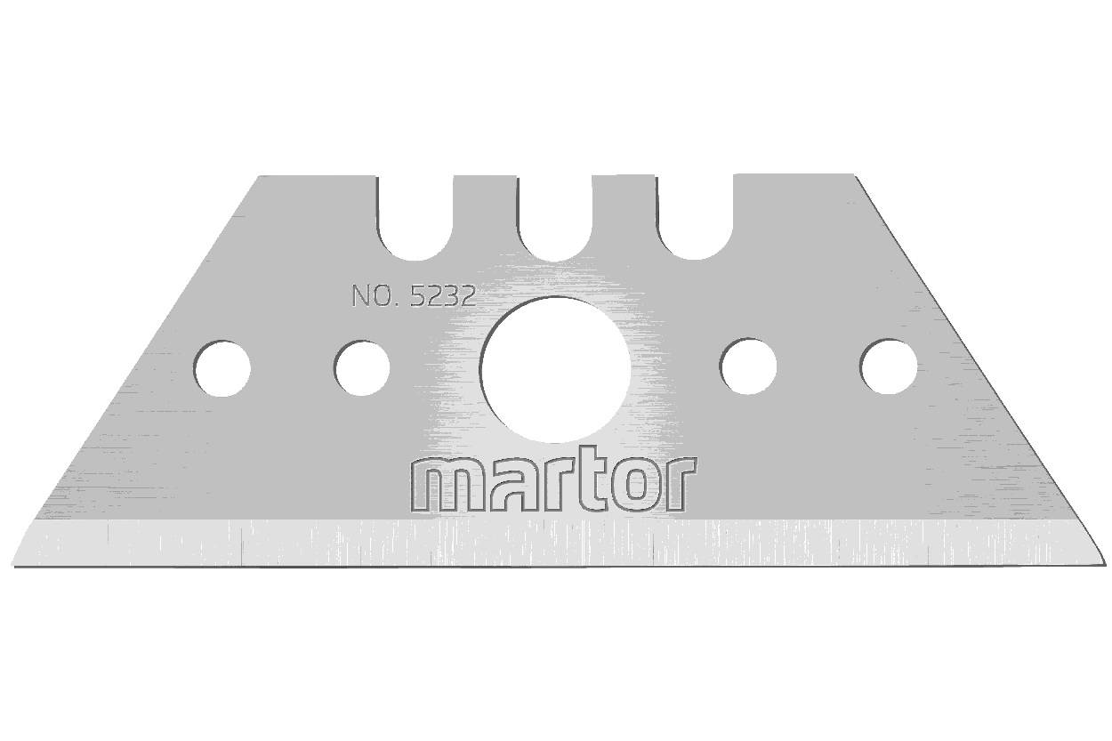 MARTOR® Trapezklinge Nr.5232 L53xB19xS0,63mm m.Lochung 10 St./Spender-0