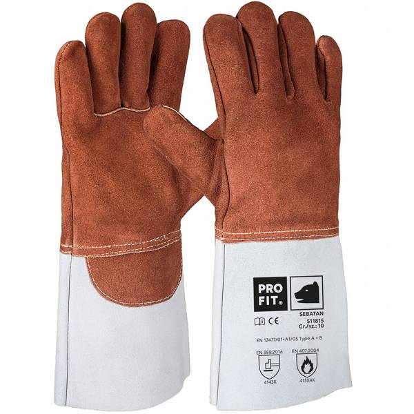 Profit 511815-10 Hitzeschutzhandschuh, Sebatanleder,5-Finger, 35 cm 10