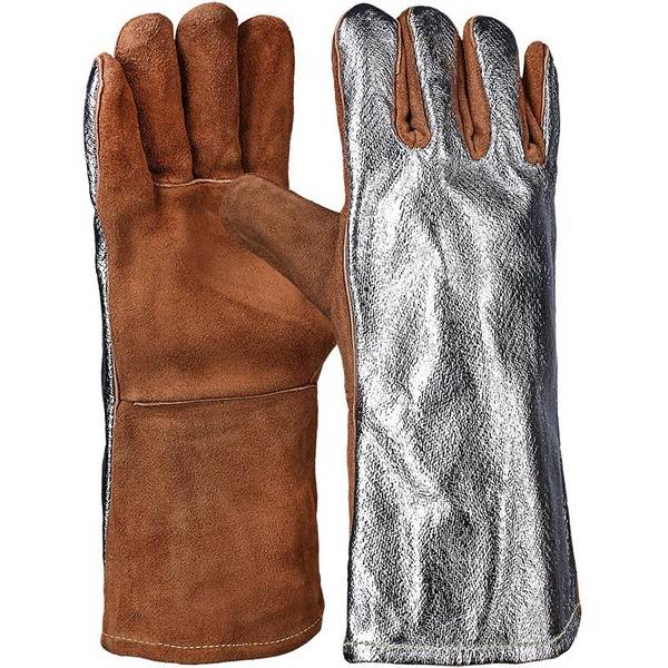 Profit 711226-10 Hitzeschutzhandschuh, Sebatanleder,5-Finger, 34 cm, Alu, 10