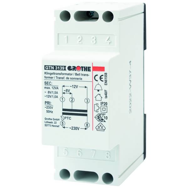 GRO Trafo 8/12V 14039 GT 3139 1,3/1,0A REG