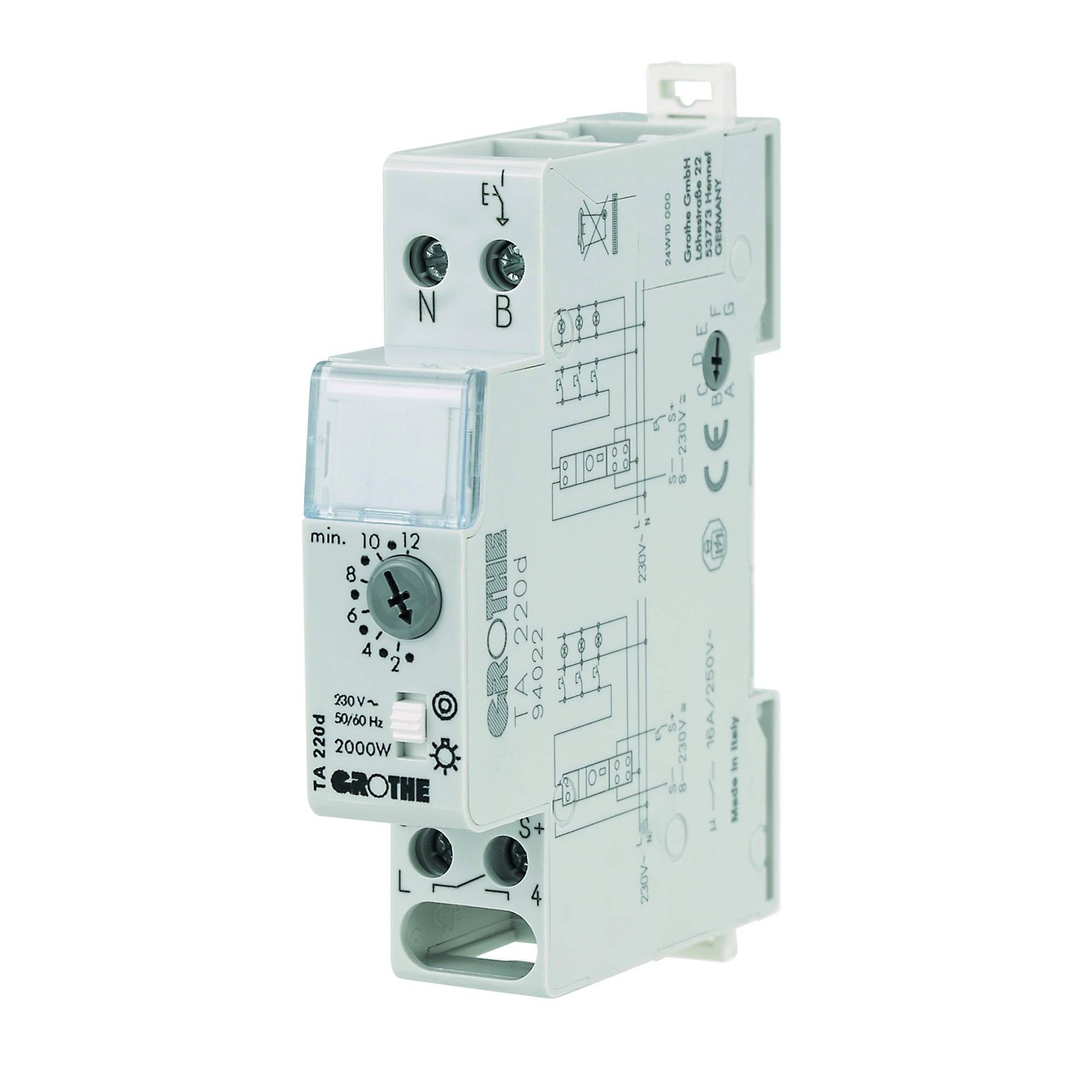 GRO TA 220 Treppenlichtzeitschal Einbau 1TE 230V/ 8-24V-0