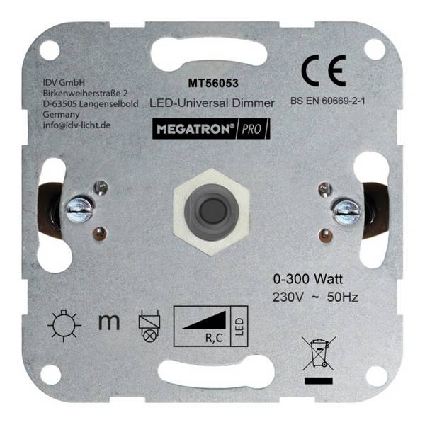 IDV (Megaman) Dimmer ohne Abdeckung 0-300W MT56053
