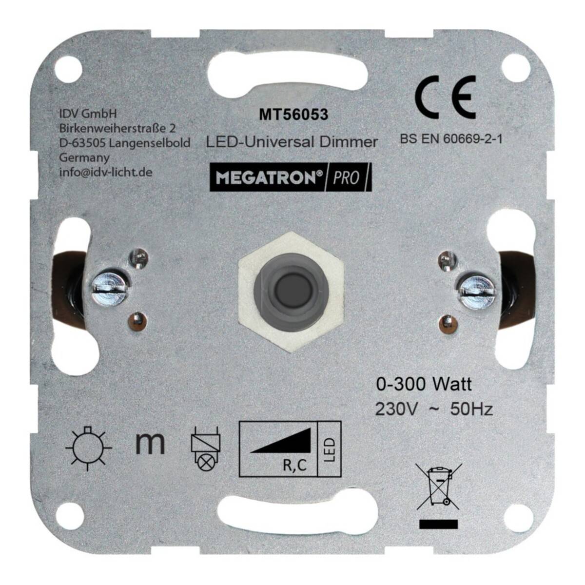 IDV (Megaman) Dimmer ohne Abdeckung 0-300W MT56053-0