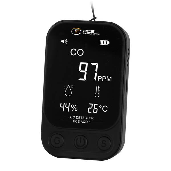 PCE Instruments CO-Luftqualität-Detektor PCE-AQD 5 |CO 0 … 999 ppm |Feuchte relativ 0 … 95 % |Temperatur -10 … +50 °C