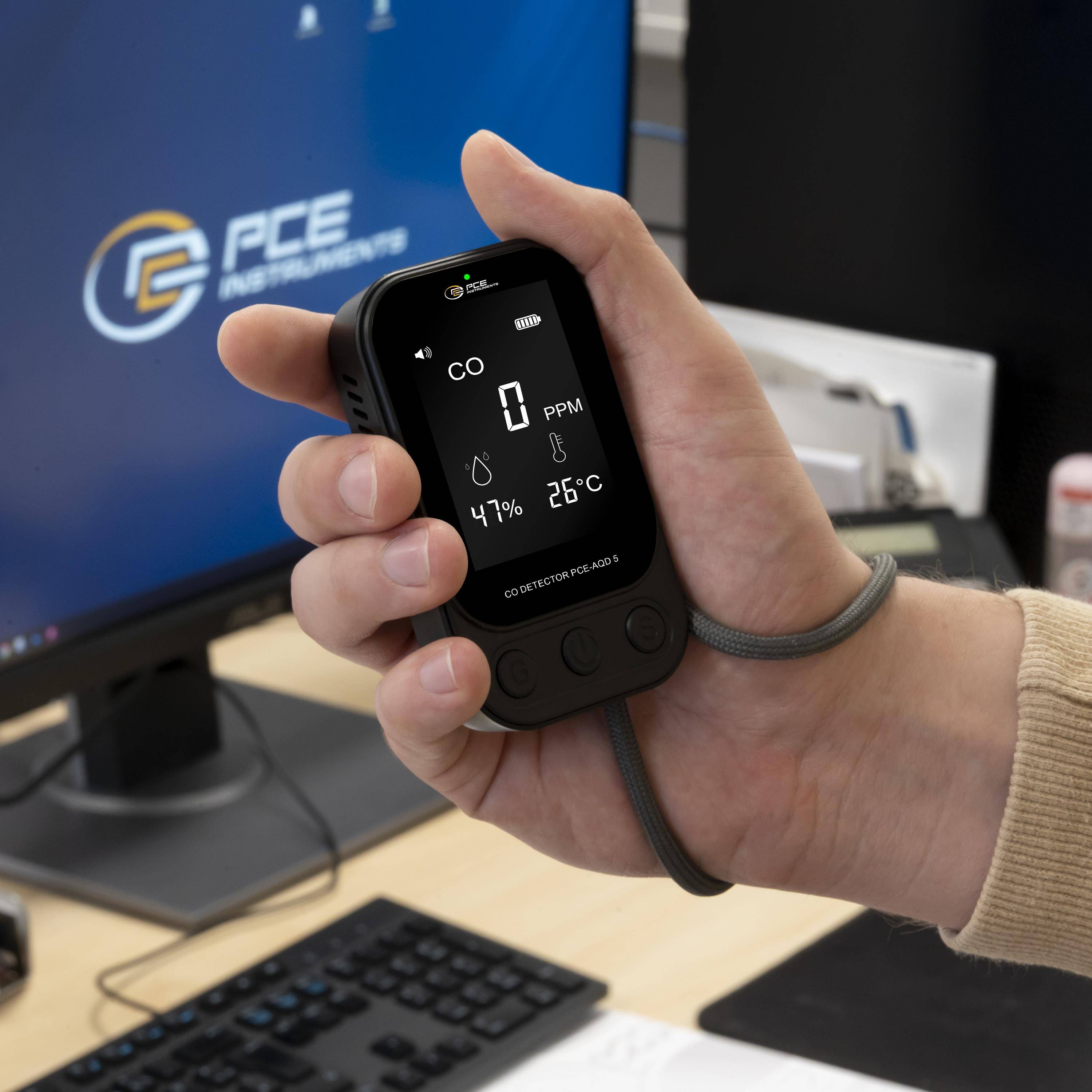 PCE Instruments CO-Luftqualität-Detektor PCE-AQD 5 |CO 0 … 999 ppm |Feuchte relativ 0 … 95 % |Temperatur -10 … +50 °C-3
