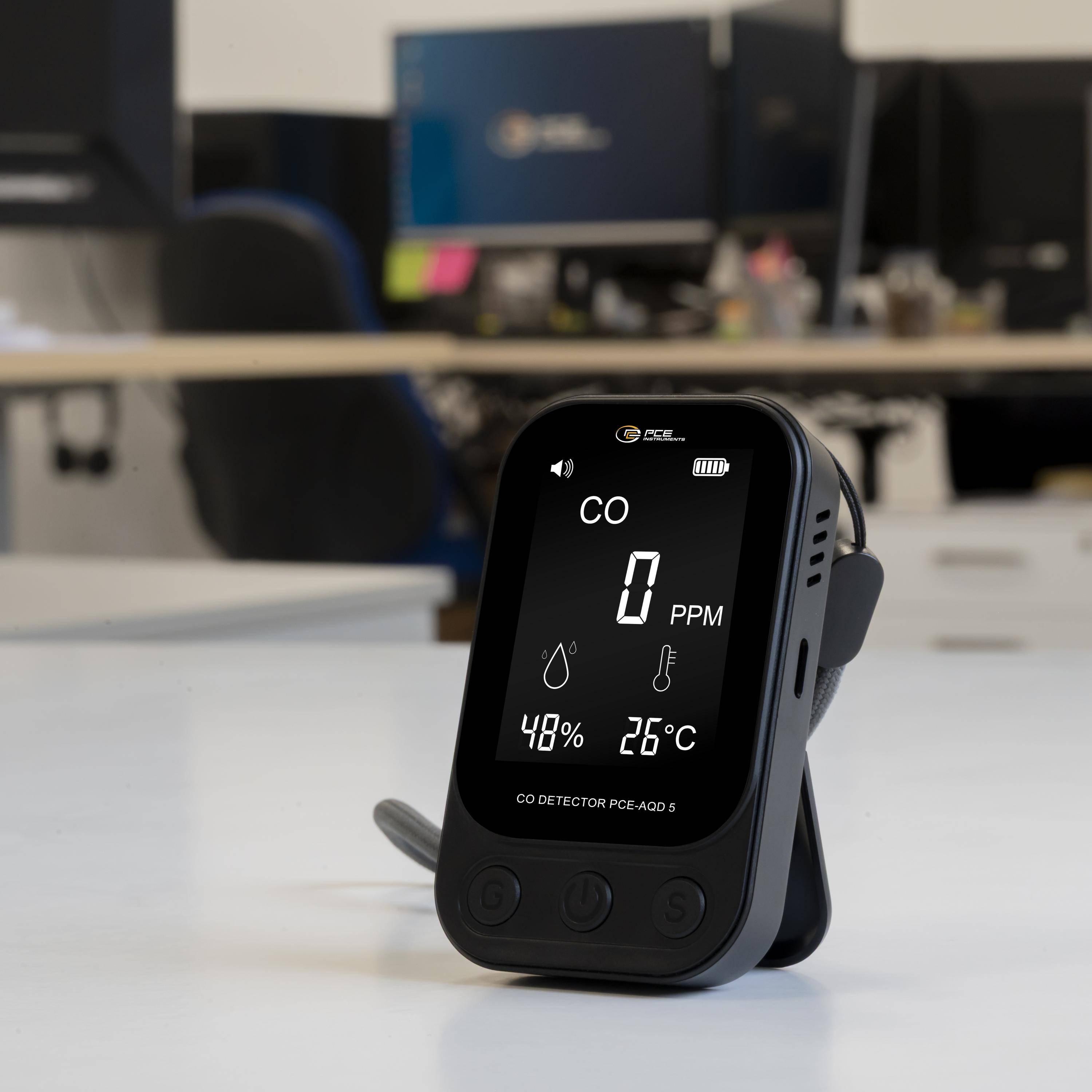 PCE Instruments CO-Luftqualität-Detektor PCE-AQD 5 |CO 0 … 999 ppm |Feuchte relativ 0 … 95 % |Temperatur -10 … +50 °C-4