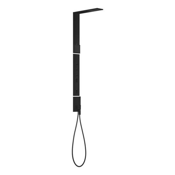 AXOR ShowerComposition Duschpaneel mit Thermostat, Kopfbrause 110/220 1jet und Schulterbrause, Mattschwarz