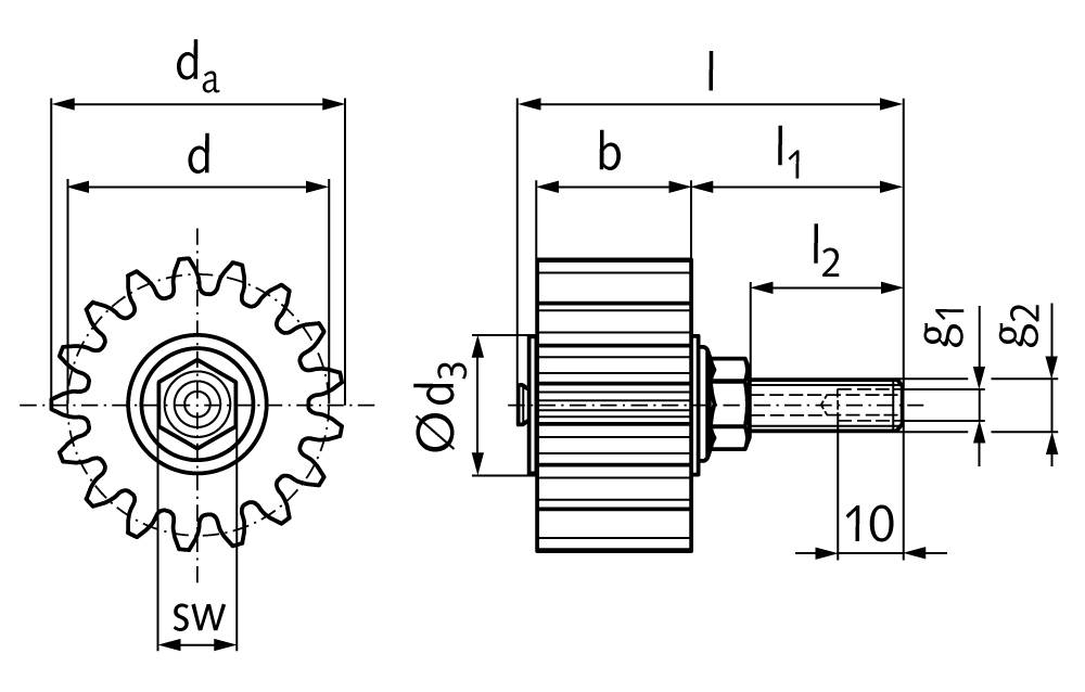 68057150A40 Schmierrad m5 b40 gerade, G-Verz.-1